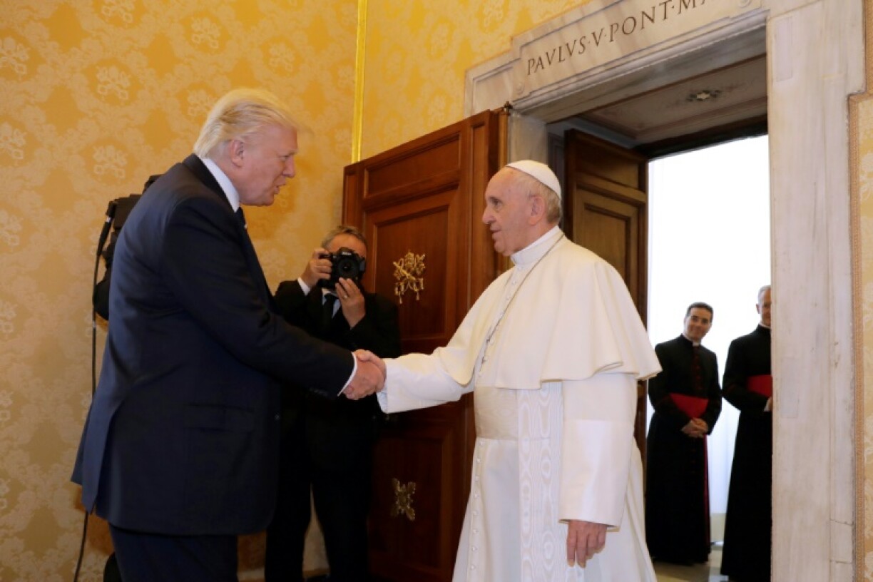 US President Donald Trump, pictured with Pope Francis at the Vatican in 2017, described the Argentine pontiff as a