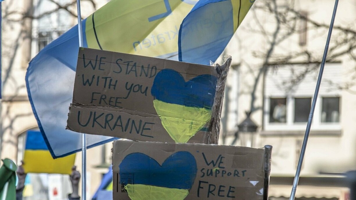 Photo taken at the demonstration held in Luxembourg City on 5 March.