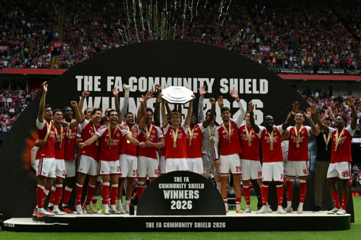 Arsenal vainqueur du Community Shield face à Manchester City, le 16 août 2026 à Cardiff