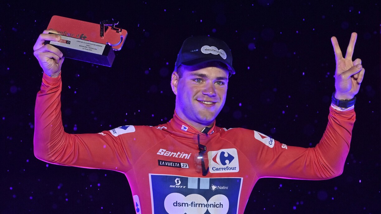 De Lorenzo Milesi am Trikot vum Leader