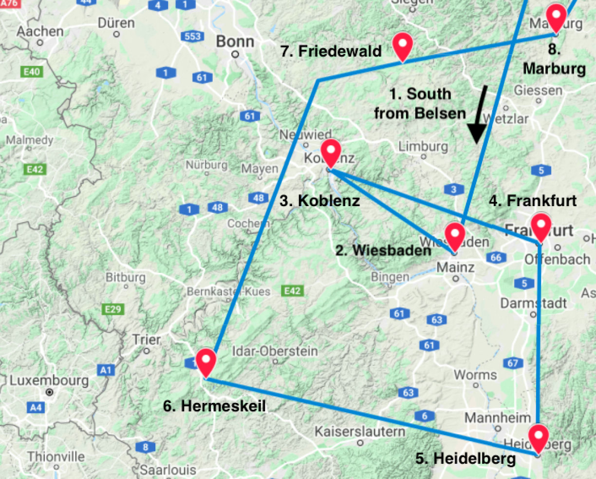 Captain Alexander's journey through western Germany, part 1.