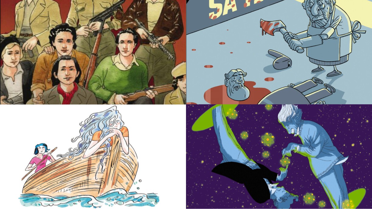 Baru pour Rodina, Romain Dutreix pour Mamie n'a plus toute sa tête, Agnès Maupré pour Bâtardes de Zeus et Christian Durieux pour L'Éternité béante.