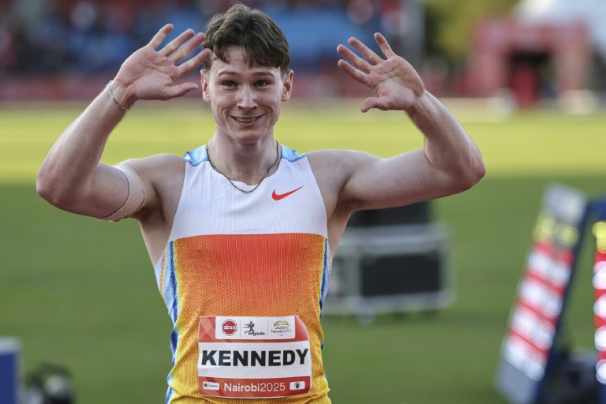 Lachlan Kennedy set a new personal best in the 100m at the Kip Keino Classic in Nairobi