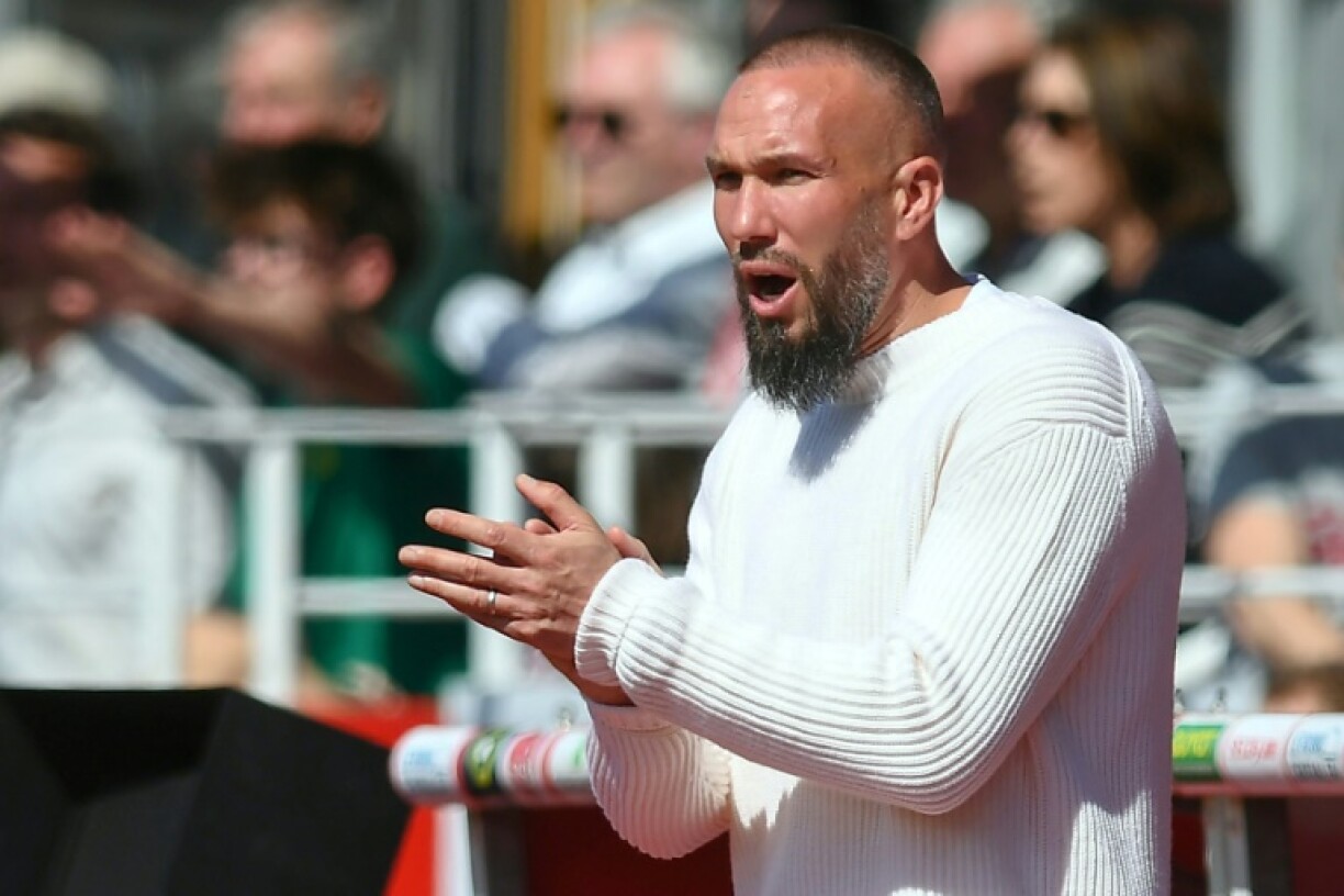 L'entraîneur de Nice Didier Digard lors du match perdu à Brest, le 16 avril 2023