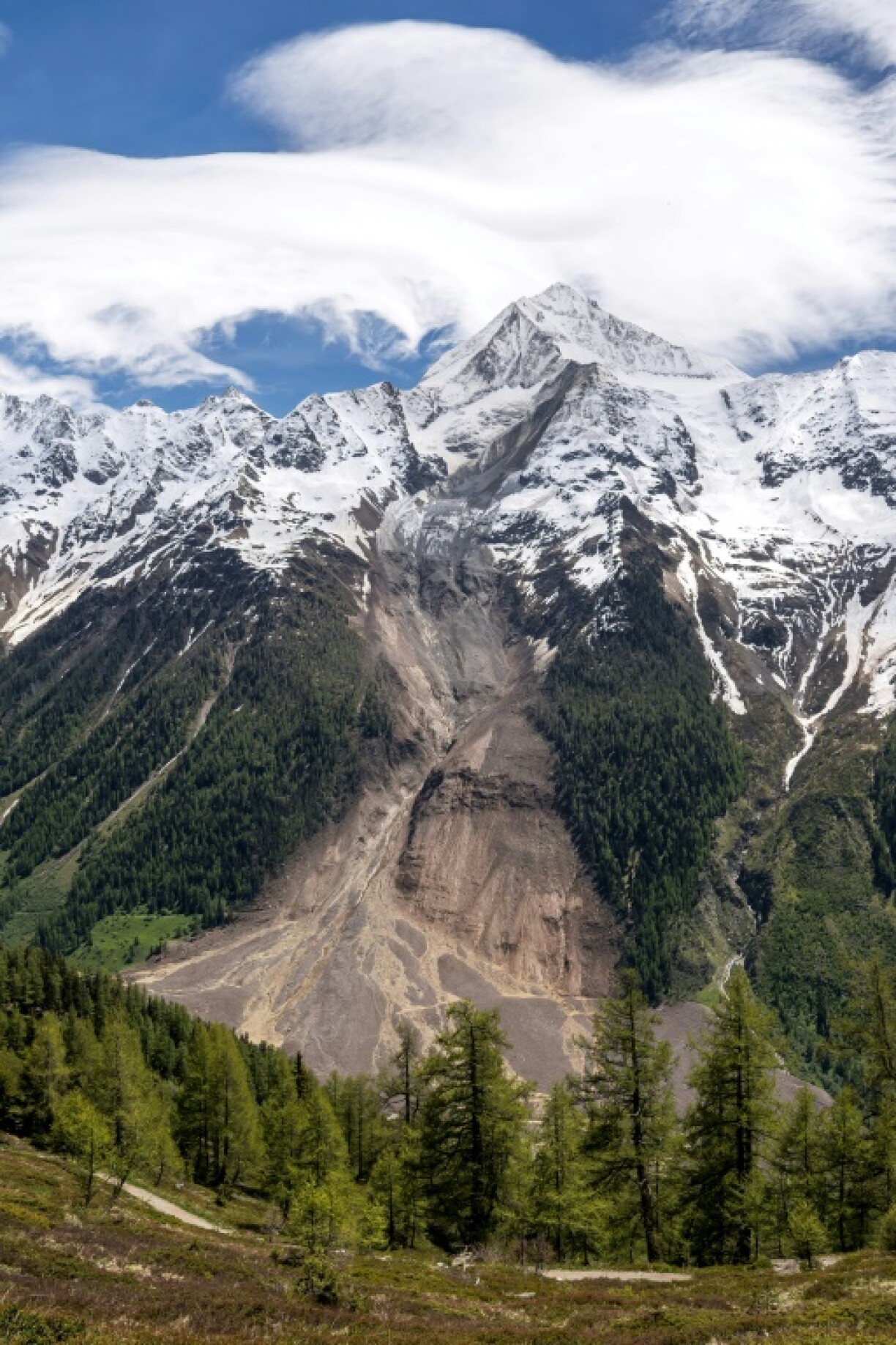 The Birch glacier plunged down the side of the valley