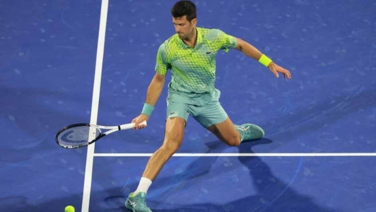 Le Serbe Novak Djokovic lors de la demi-finale du tournoi ATP de Dubaï le 3 mars 2023