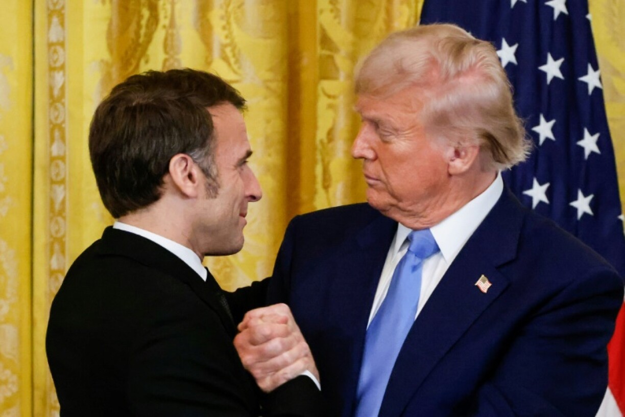 The French president rushed to Washington after Trump sent shock waves around the world when he declared his readiness to resume diplomacy with Russia
