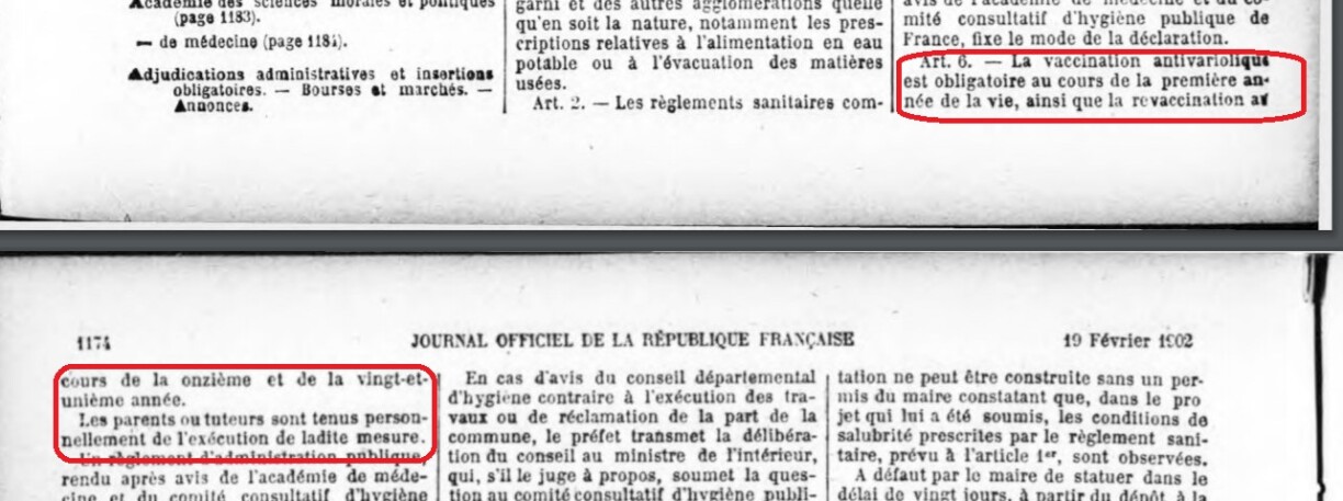 Capture d'écran du Journal officiel du 19 février 1902.