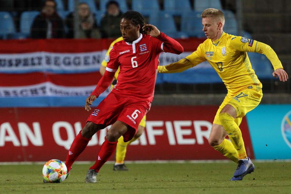 Une photo prise pendant le match Luxembourg-Ukraine