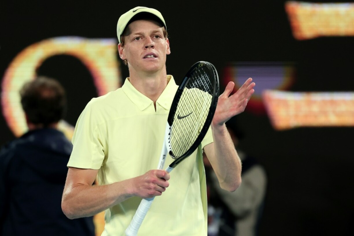 Italy's Jannik Sinner is two matches away from successfully defending his Australian Open title