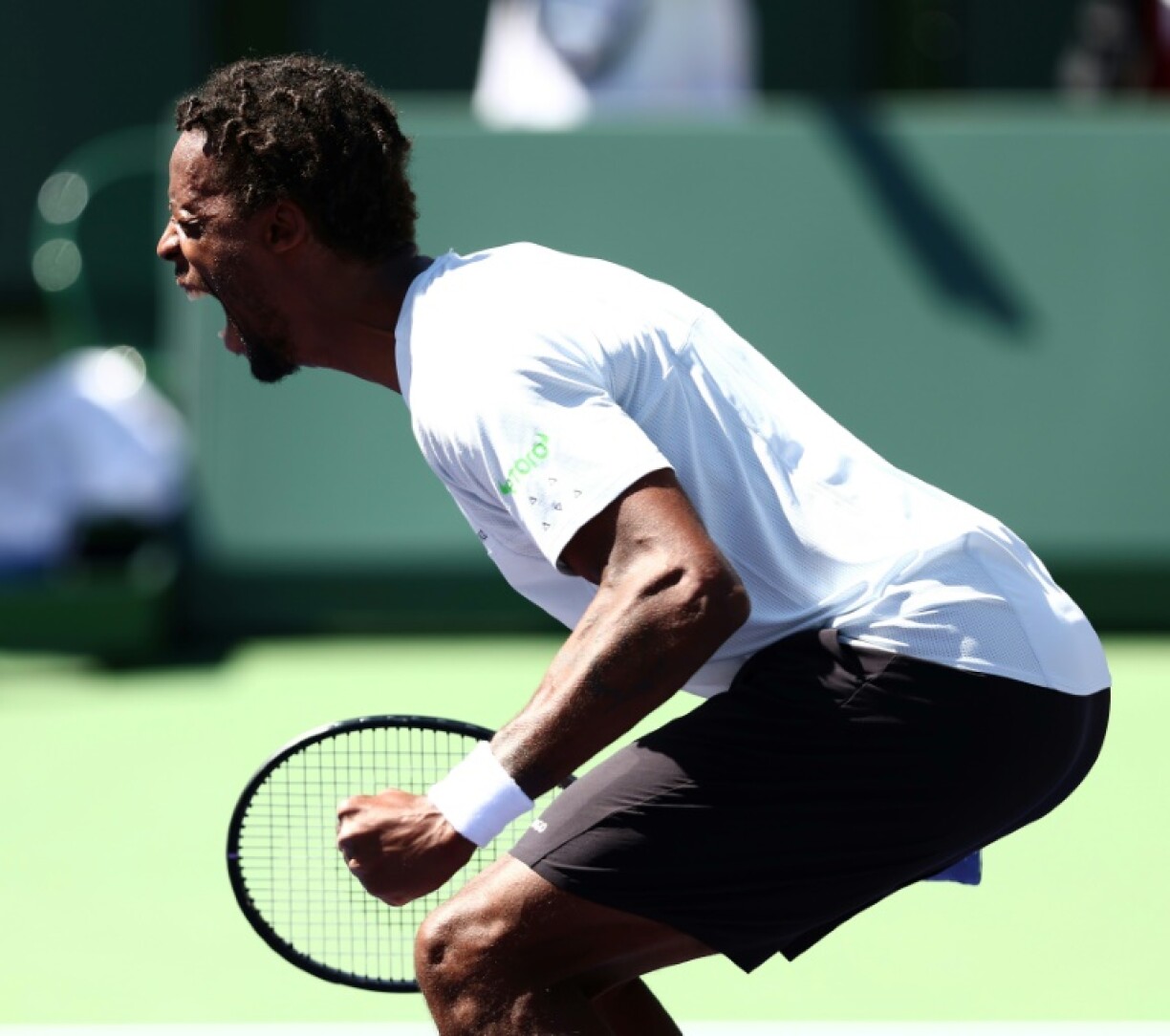 La rage de Gaël Monfils vainqueur de Daniil Medvedev à Indian Wells, en Californie, le 14 2022