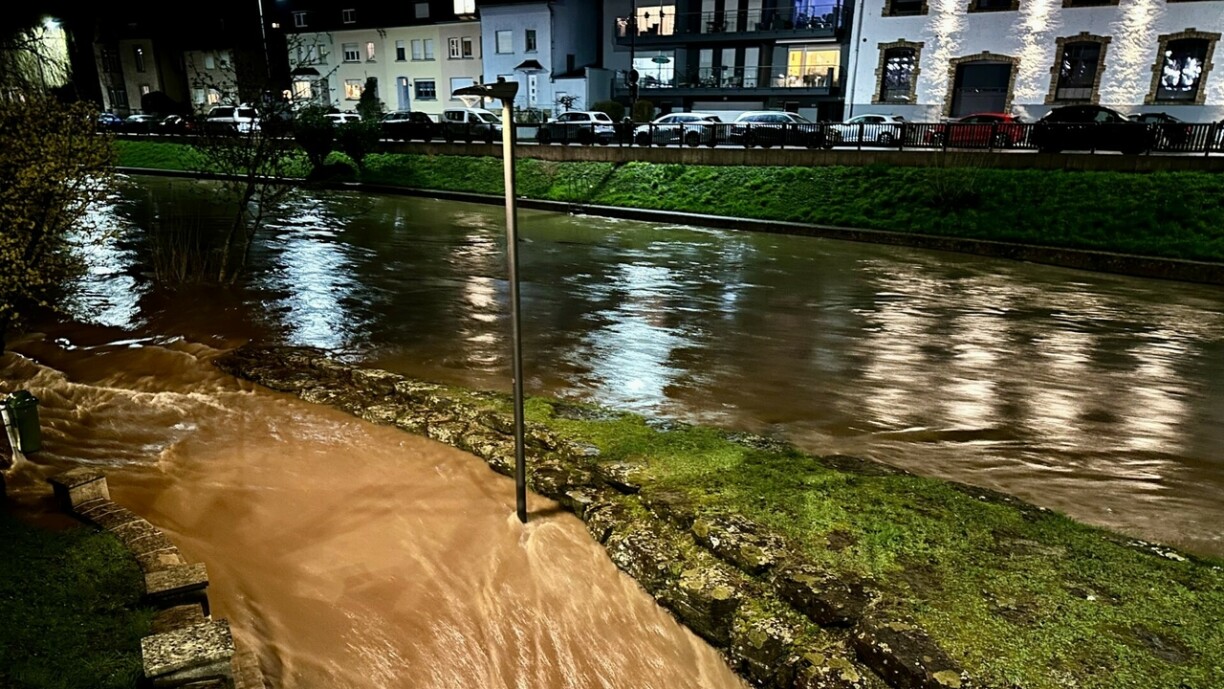 The Alzette in Ettelbruck on Thursday evening.