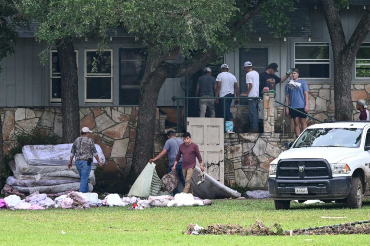 About 30 volunteers on horseback joined mounted police from Austin to support rescue efforts in four towns along the Guadalupe River in Kerr County