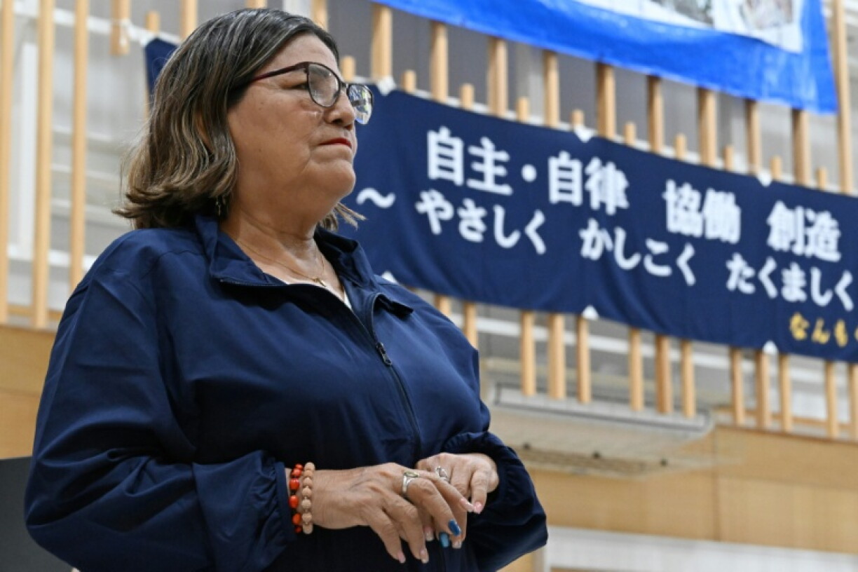 Belen mayor Lina Arista Lopez visited a primary school in Nanmoku village