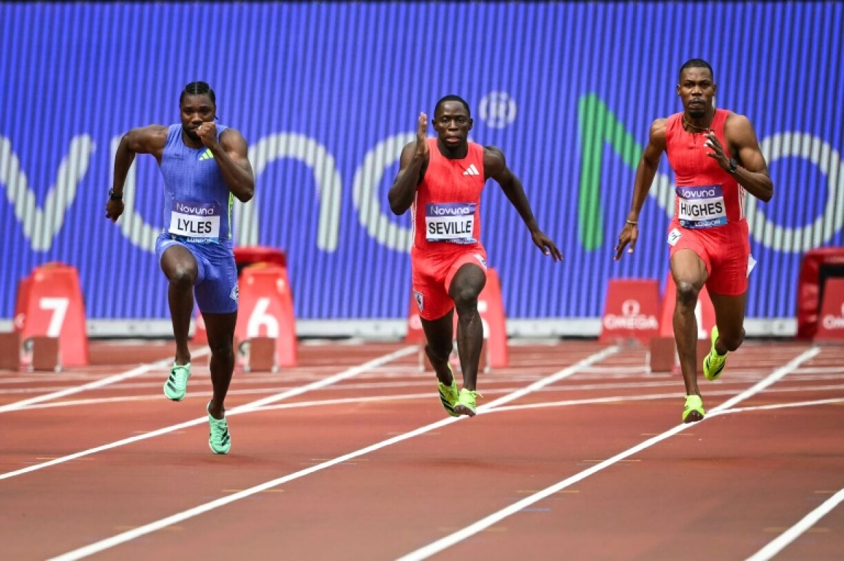 Jamaica's Oblique Seville blazed out of the blocks and to victory in the 100m over Noah Lyles in the London Diamond League meet