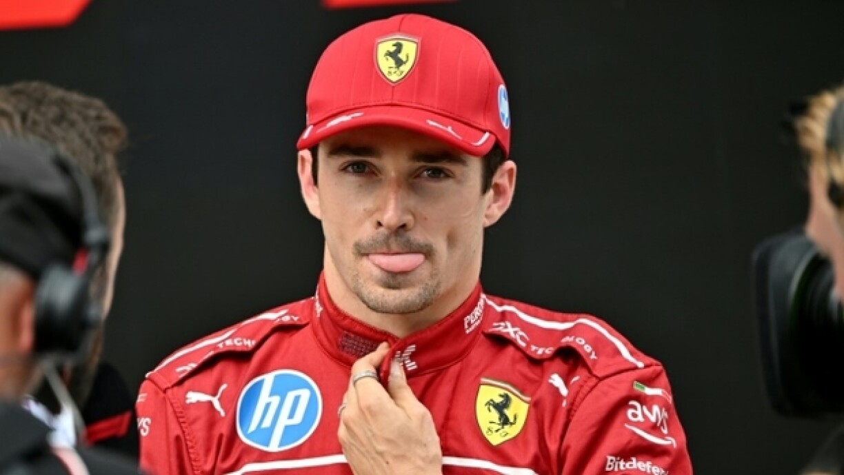 Le pilote monégasque de Formule 1 Charles Leclerc (Ferrari) après avoir réalisé la pole position lors du Grand Prix de Hongrie sur le circuit du Hungaroging le 2 août 2025.