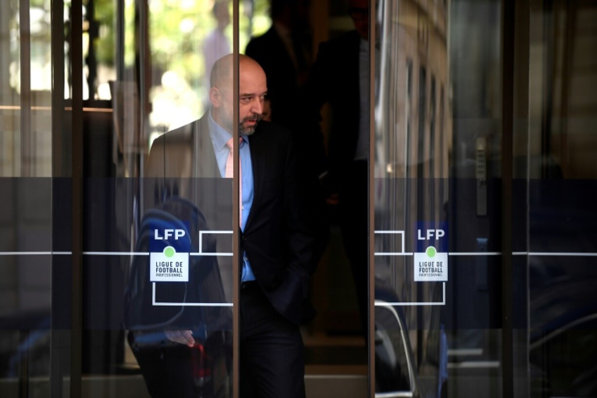 Le président des Girondins de Bordeaux, l'homme d'affaires hispano-luxembourgeois Gérard Lopez, après son audition devant la Direction Nationale du Contrôle de Gestion (DNCG), le 14 juin 2022 au siège de la Ligue de football professionnel (LFP).