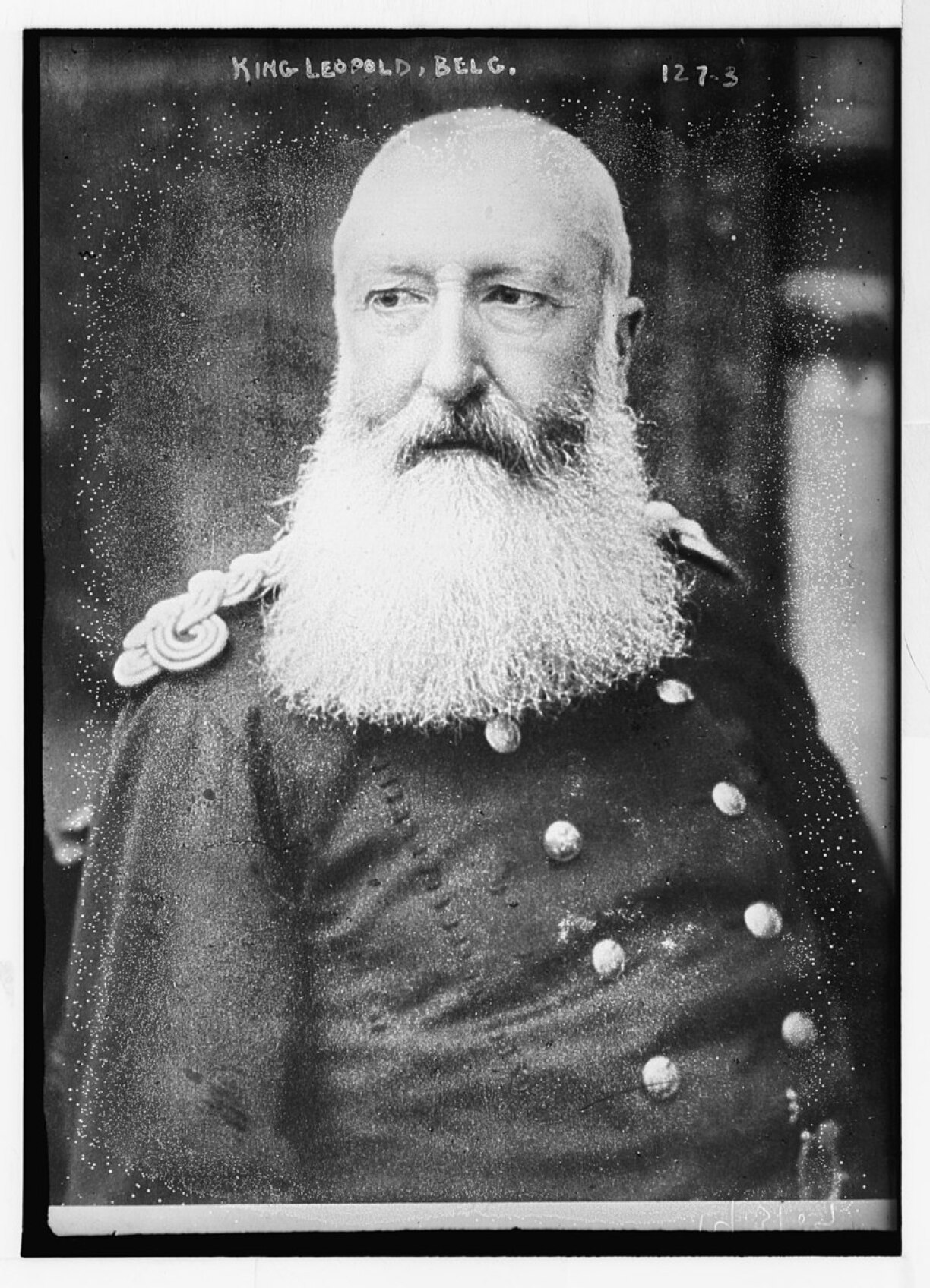 King Leopold II of Belgium, portrait bust, during the later years of his reign.