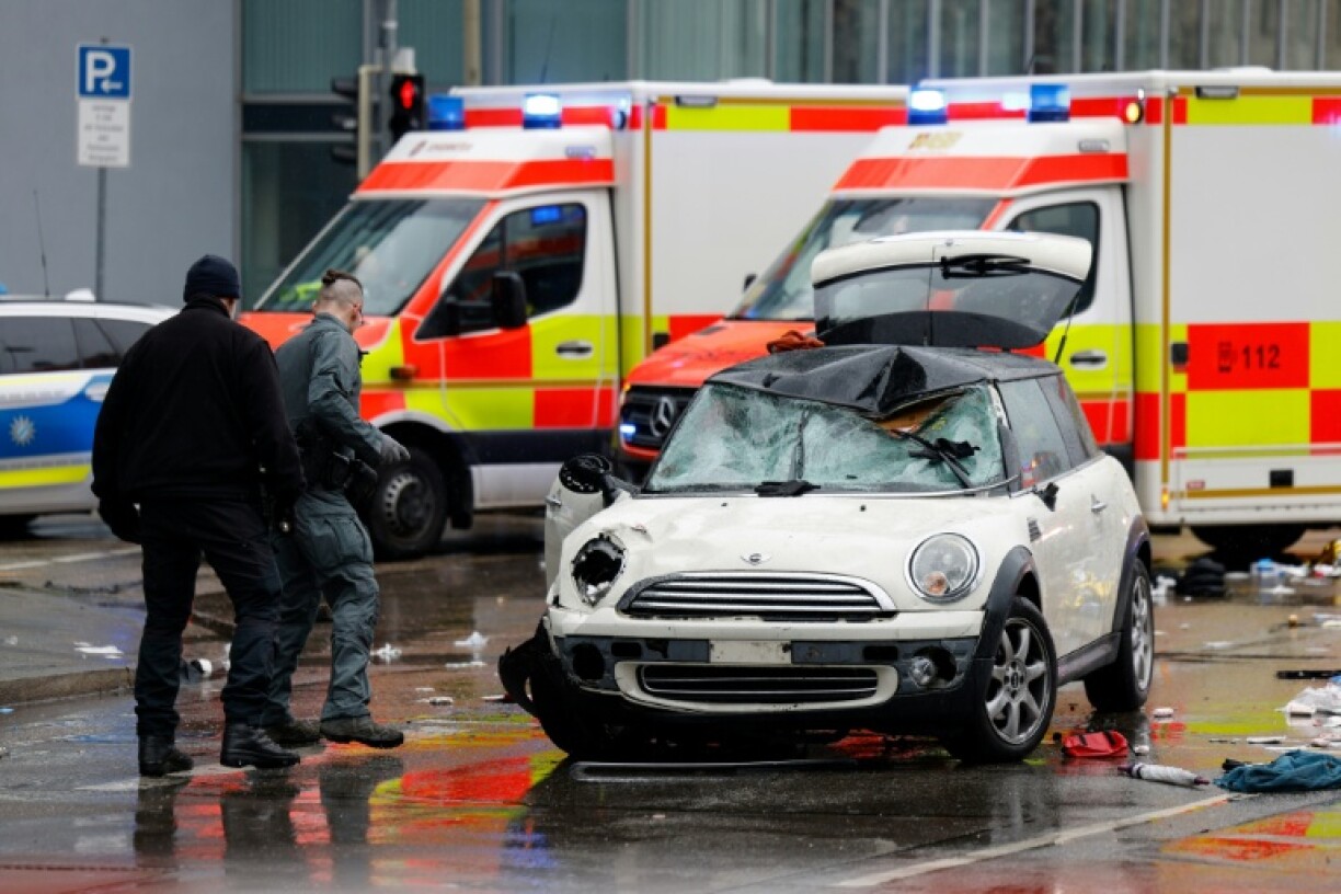 The aftermath of a deadly car-ramming attack in Munich in February, which who people died