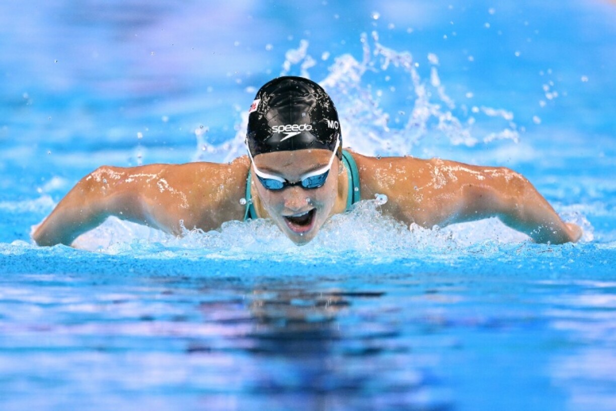 Summer Mcintosh competes in the final of the women's 200m butterfly