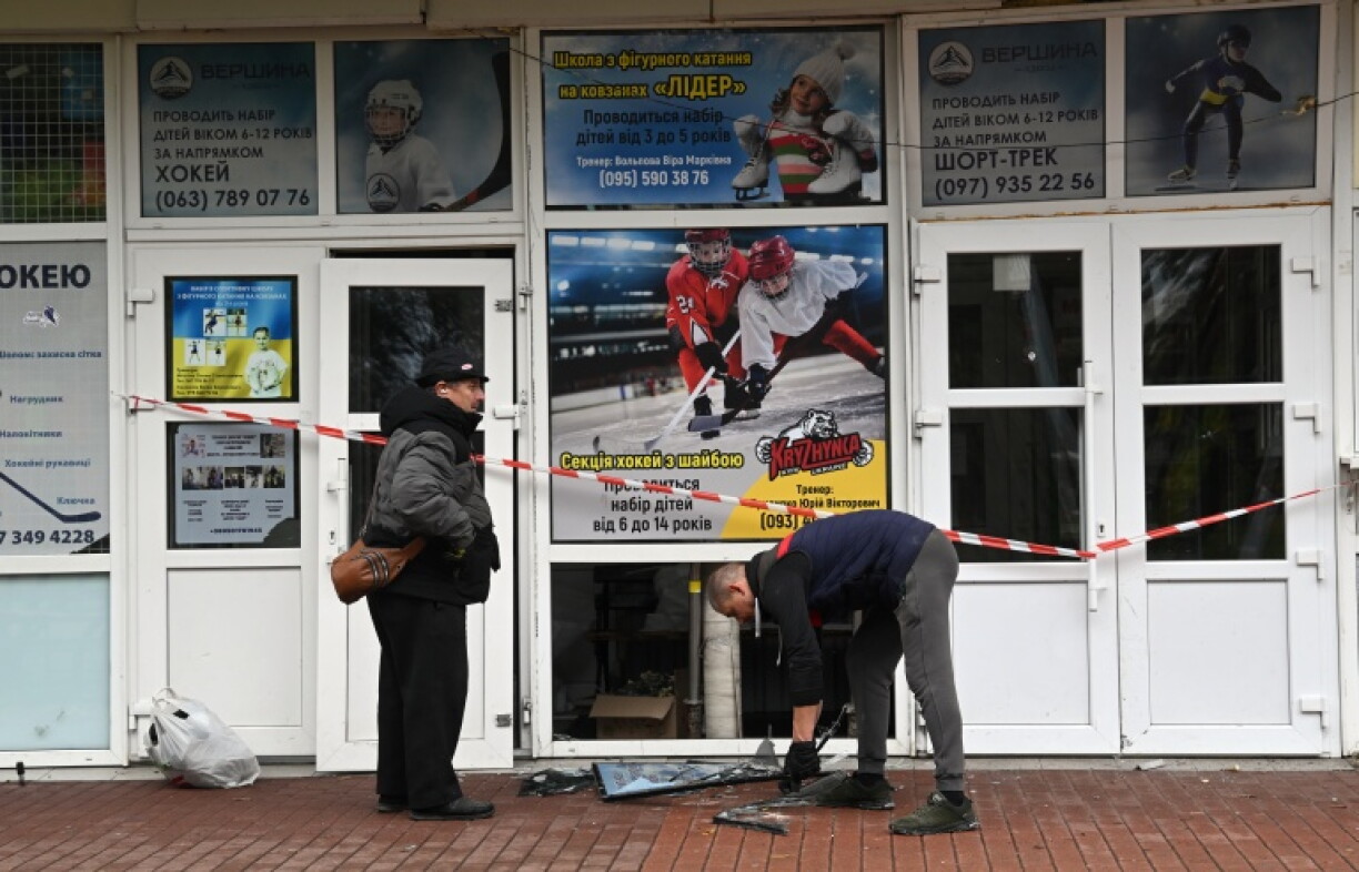 Workers are fixing the damage
