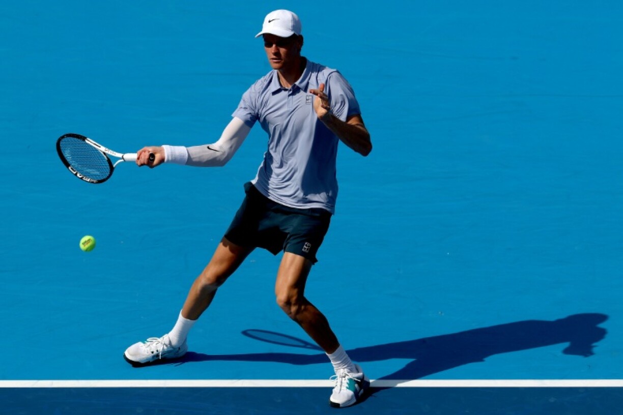Jannik Sinner makes his entrance at the US Open on Tuesday, chasing his third Grand Slam title of the season