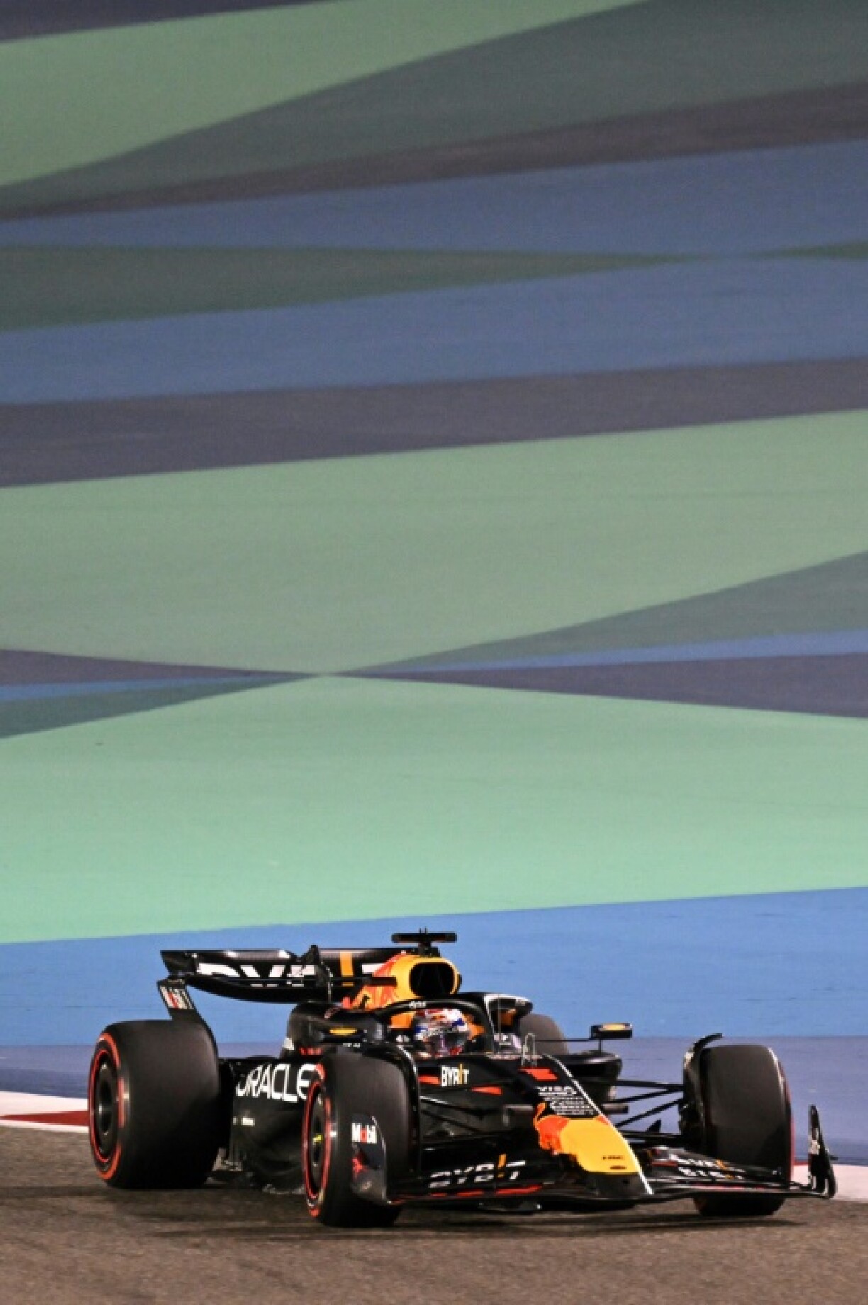 La Red Bull du champion du monde néerlandais Max Verstappen lors des essais du GP de Bahreïn, le 29 février 2024 à Sakhir