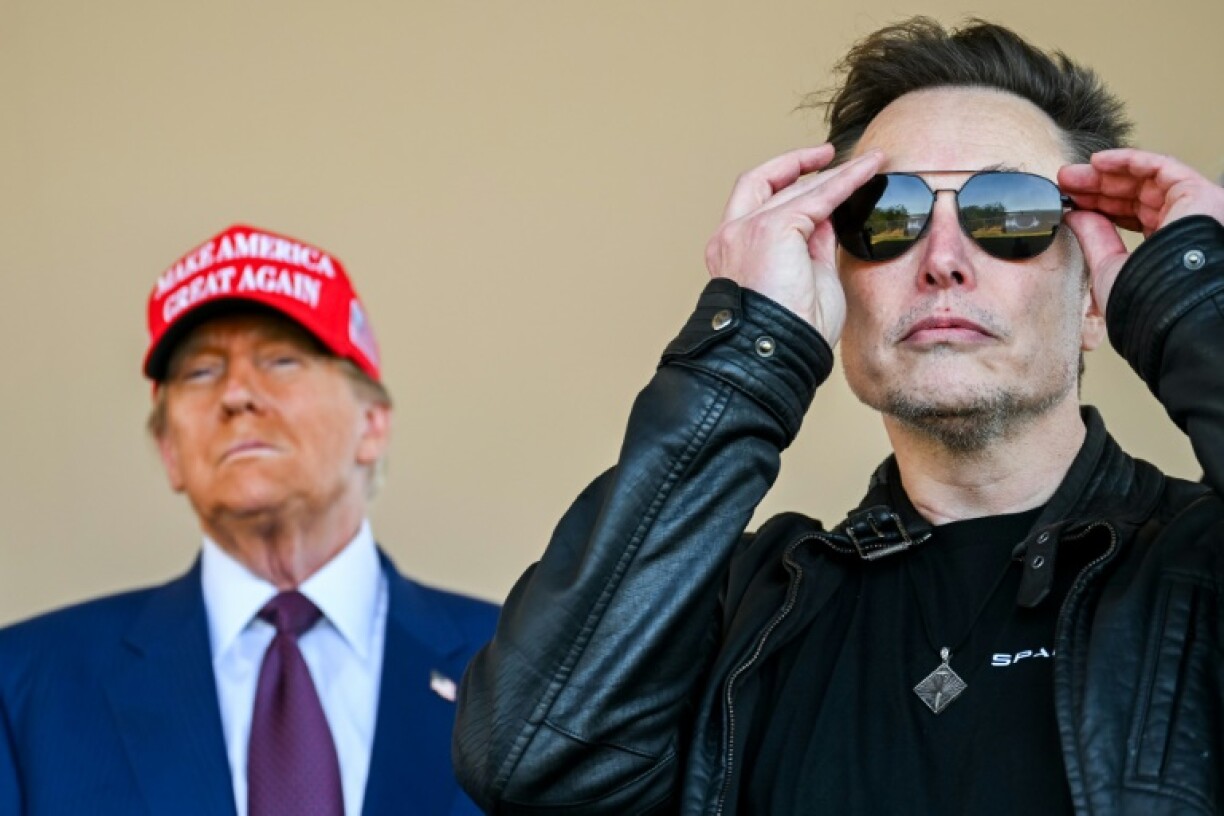 Donald Trump and Elon Musk watch the launch of a SpaceX Starship rocket in November 2024 in Brownsville, Texas