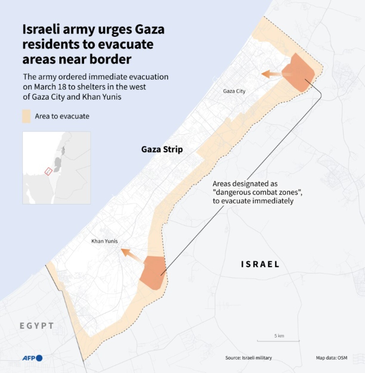 Israeli army urges Gaza residents to evacuate areas near border