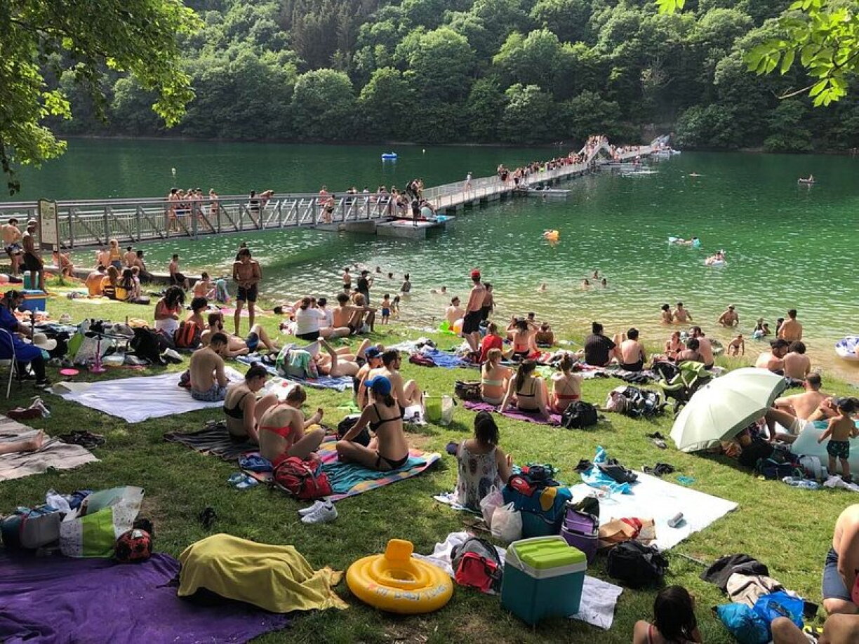 Une photo prise au lac de la Haute-Sûre le 18 juin 2022