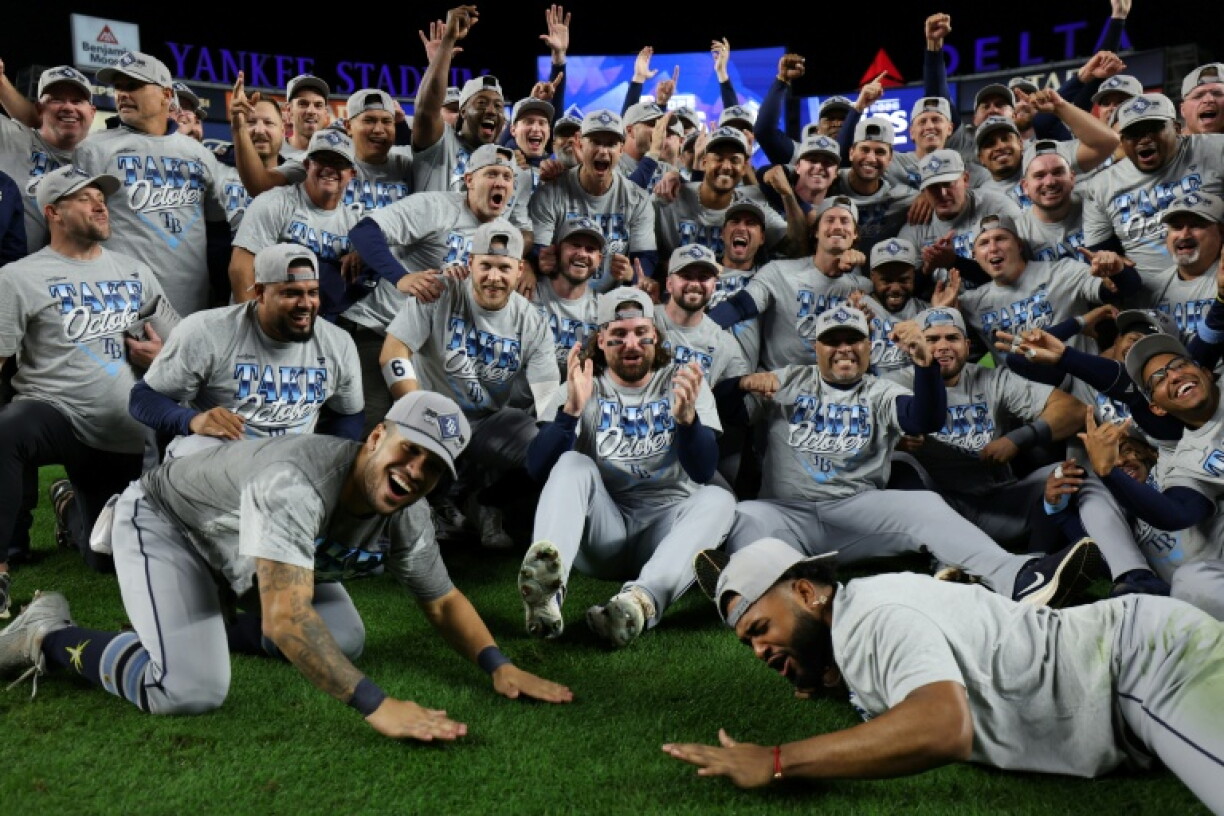 The Tampa Bay Rays, celebrating a playoff series sweep of the New York Yankees, will try to reach the World Series by defeating Cleveland in the American League Championship Series