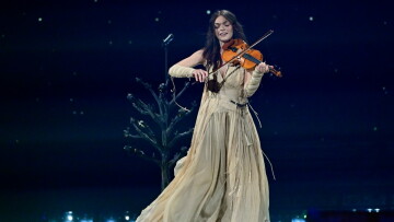 Eva Marija lors de la demi-finale de l'Eurovision le 14 mai 2026 à Vienne.