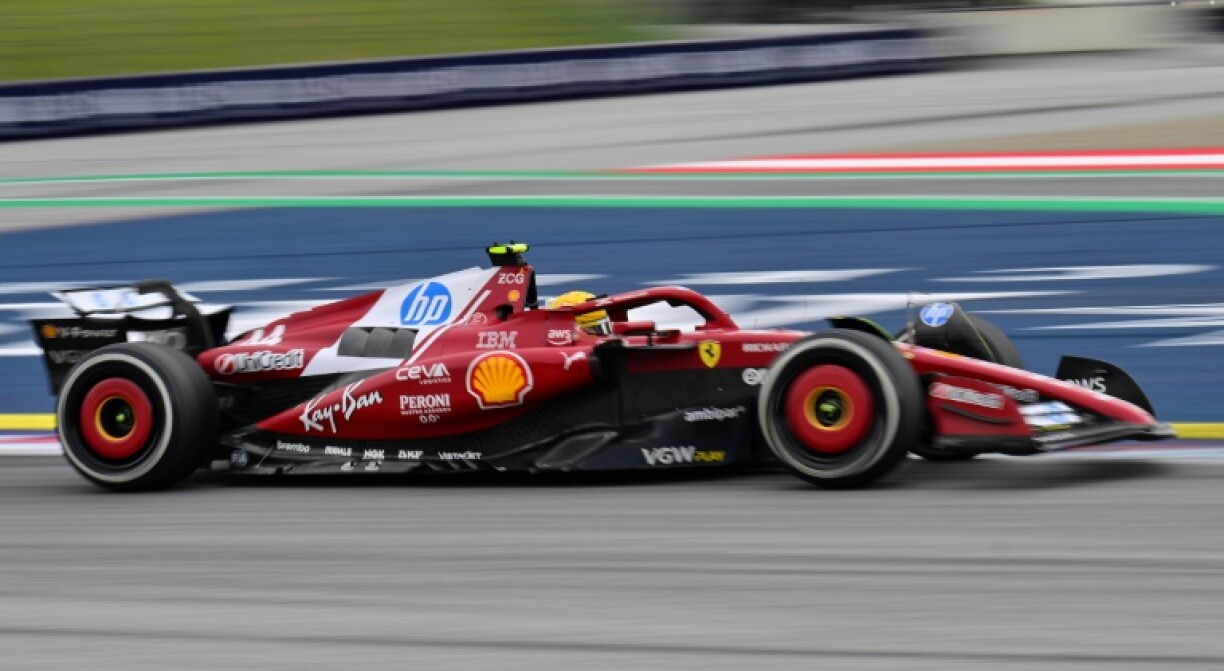 Ferrari's Lewis Hamilton was 10th in second practice at the Austrian Grand Prix