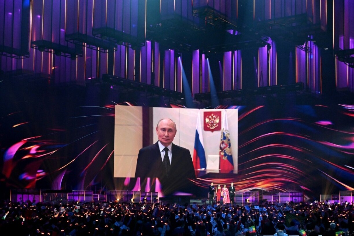 President Vladimir Putin gave a video address