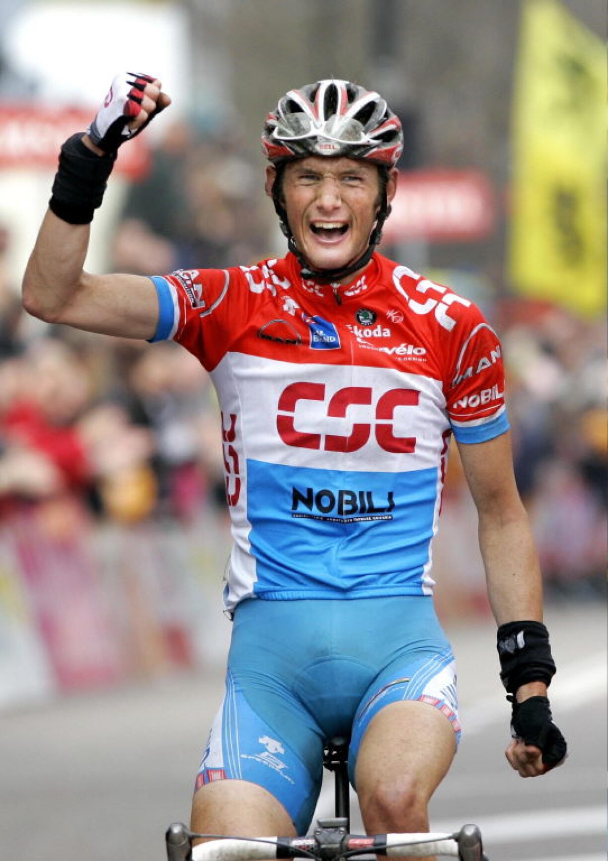 De Frank Schleck, wéi hien 2006 d'Amstel Gold Race gewonnen huet.