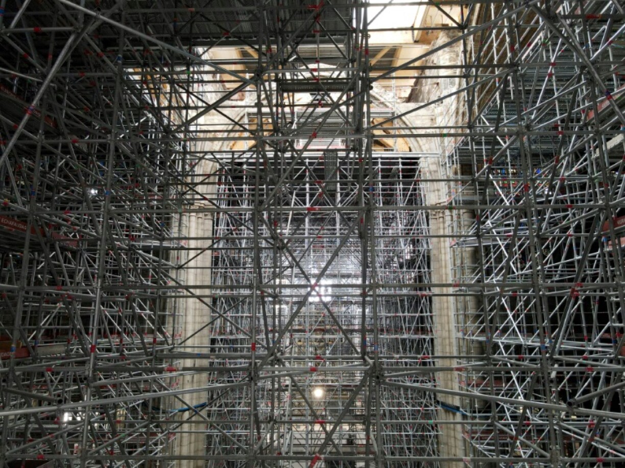 Echafaudages à Notre-Dame le 16 septembre 2021