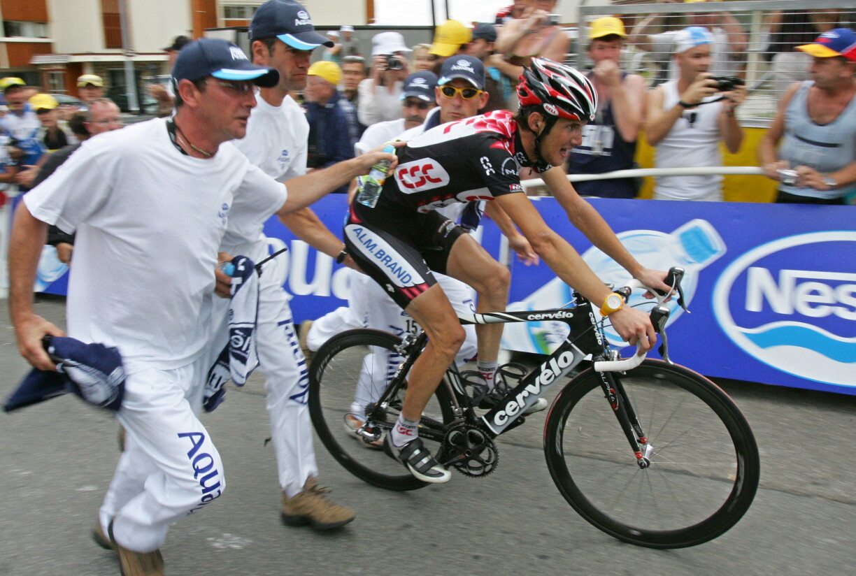 No senger Victoire op der Alpe d'Huez huet de Frank Schleck emol no Loft misste schnapen.