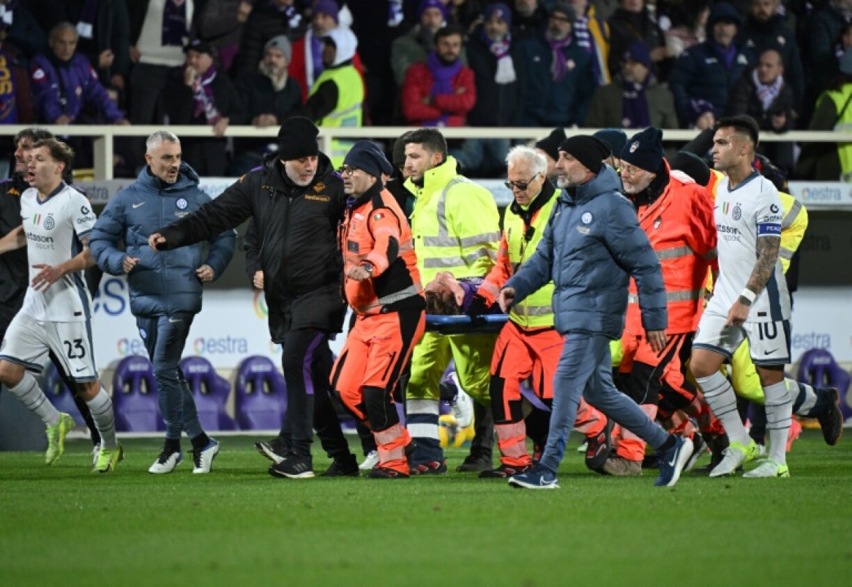 Edoardo Bove was stretchered off the field after collapsing suddenly during Fiorentina's match with Inter Milan