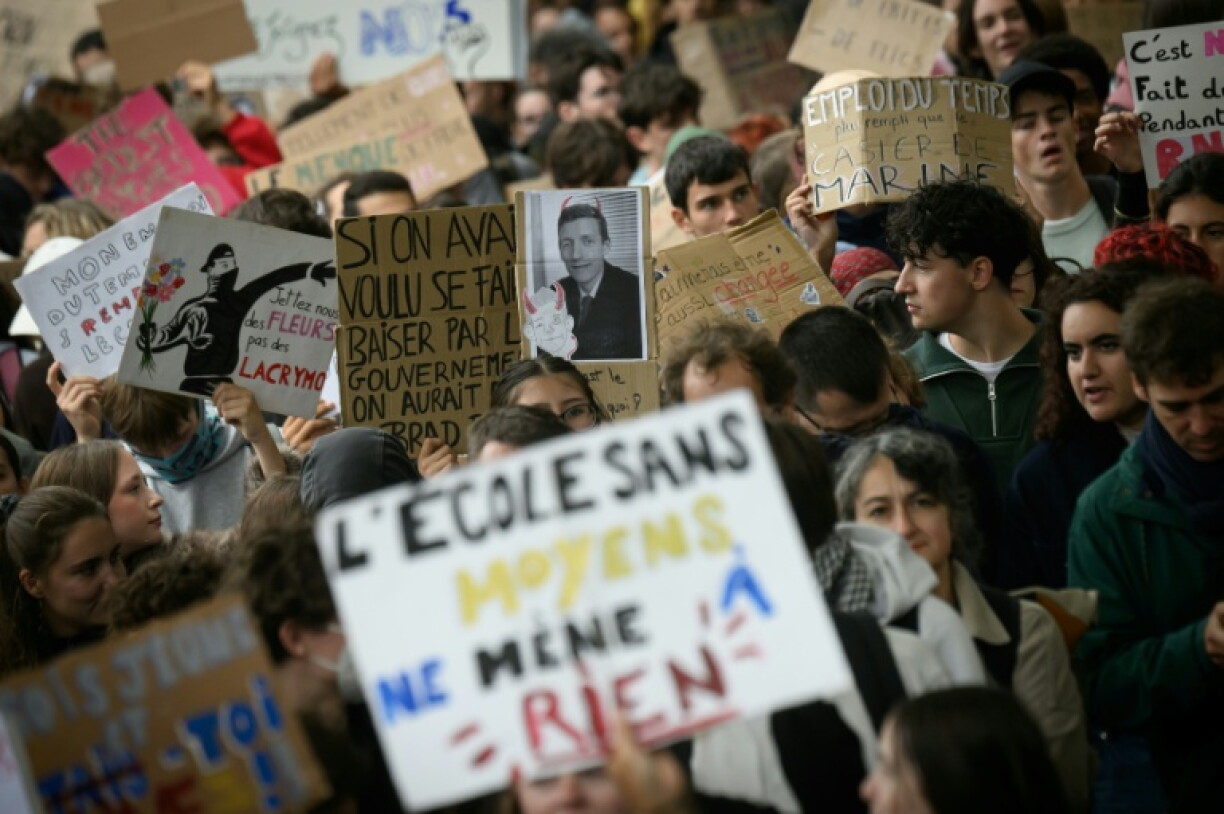 Protesters in the western city of Nantes on Friday