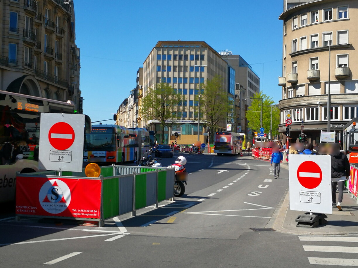 Les travaux du Tram jusqu'à la Gare centrale se poursuivent, malgré quelques contretemps (Photo: archives RTL)