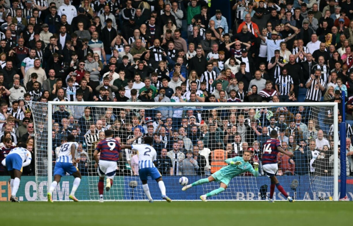 Key goal: Alexander Isak scores Newcastle's equaliser from the penalty spot in a 1-1 draw away to Brighton in the Premier League