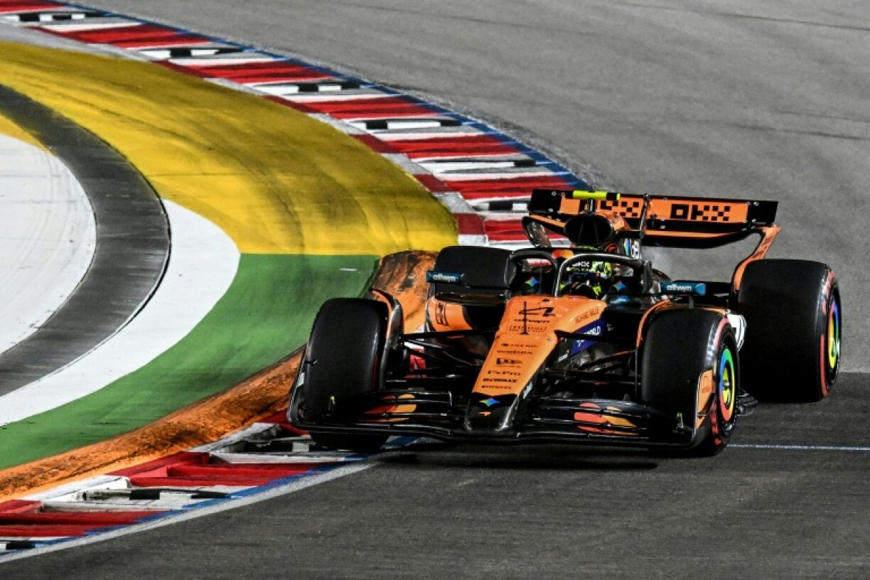 McLaren's Lando Norris could only qualify in fifth place for the Singapore Grand Prix