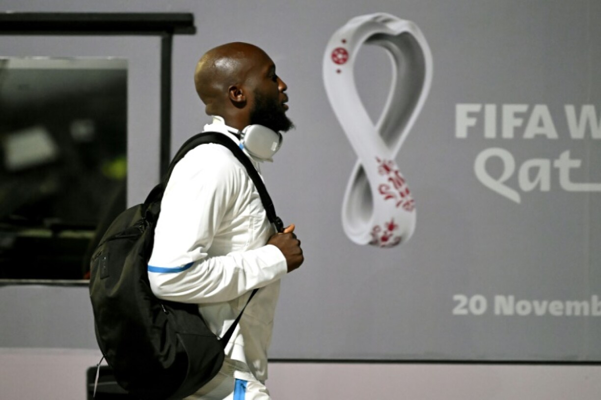 Romelu Lukaku à son arrivée à Doha pour la Coupe du monde, le 19 novembre 2022