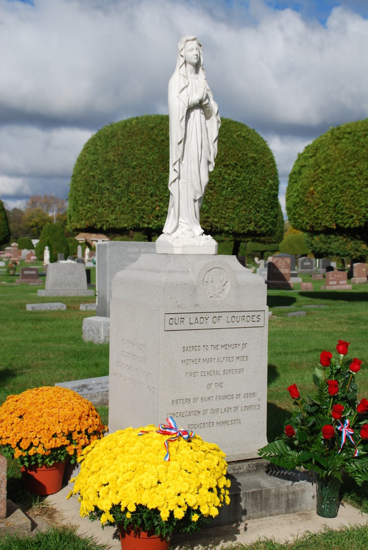 Mother Alfred's grave in Rochester, MN.