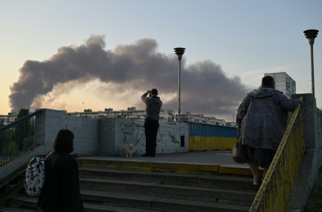 AFP journalists saw smoke billowing over the capital's skyline