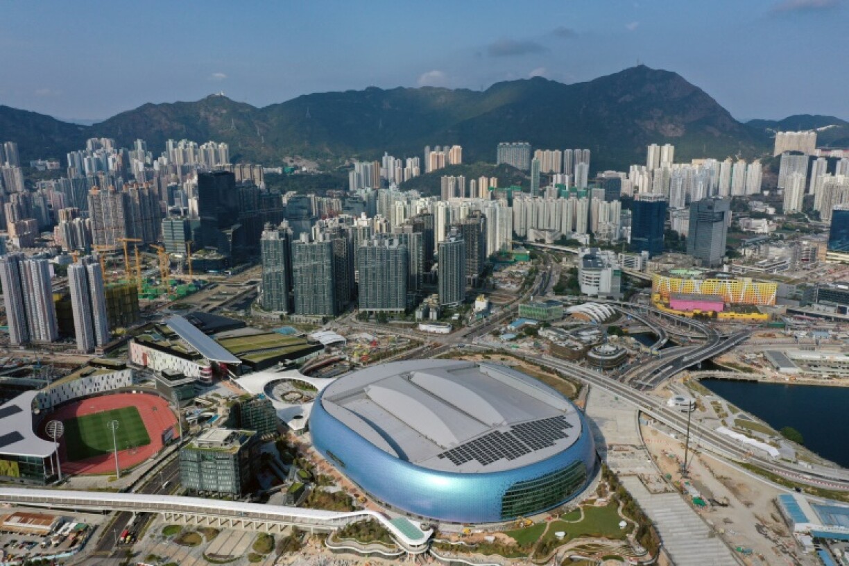 An aerial view of the Kai Tak Sports Park, where Arsenal will play Tottenham in a pre-season friendly later this year