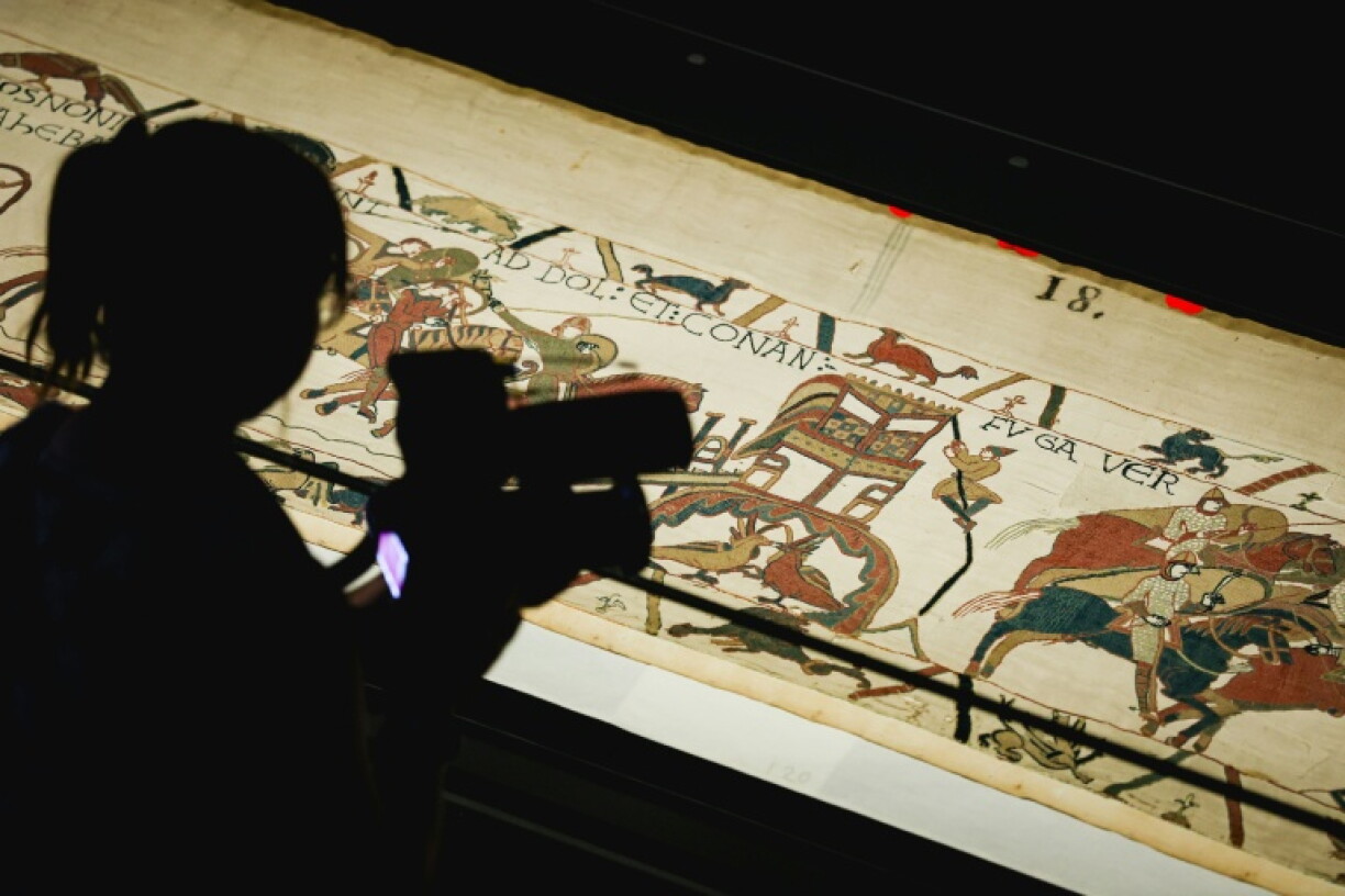 Excited visitors have been flocking to see the 11th-century masterpiece since the start of the sold-out exhibition earlier last month