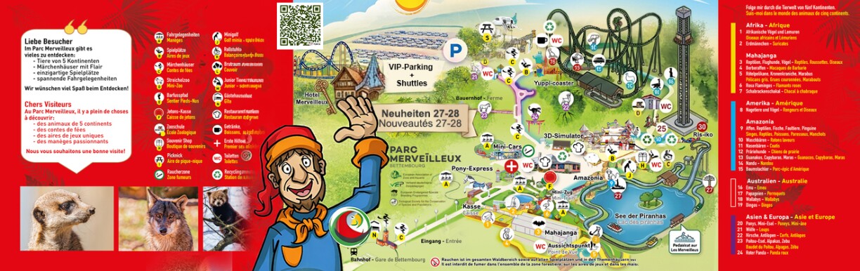 Eng éischt provisoresch Iwwersiicht, wéi d'Opdeelung spéider kéint ausgesinn.