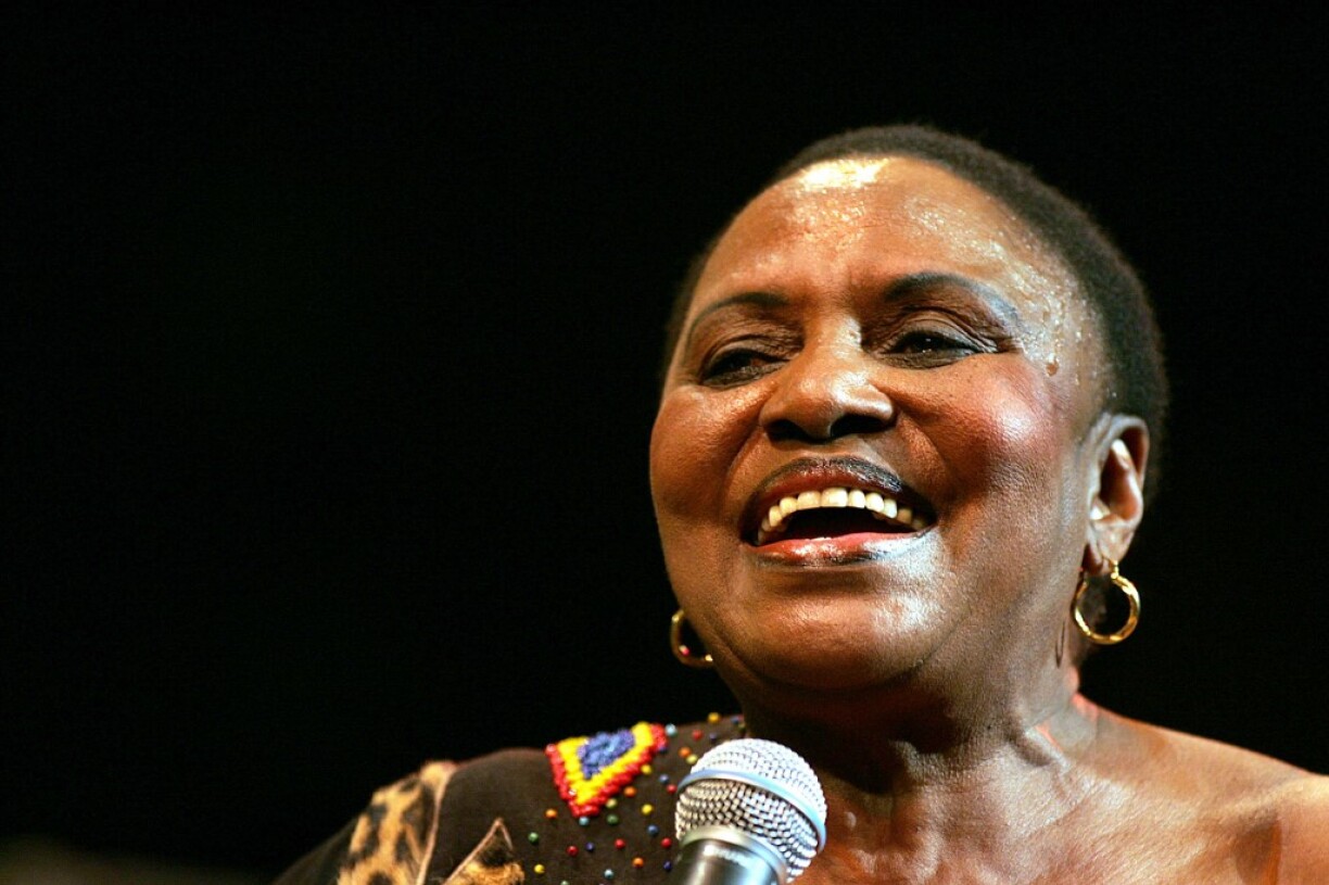 La chanteuse sud-africaine Miriam Makeba photographiée de son vivant