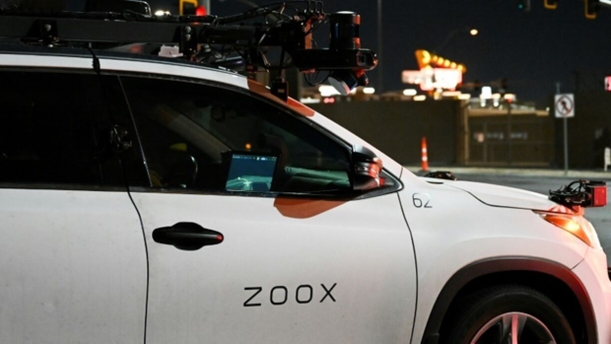 Une navette de Zoox, une filiale d'Amazon, à Las Vegas avant le début du salon éléectronique CES, le 3 janvier 2023